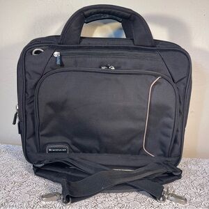 Brenthaven Black Padded Laptop Computer Messenger Crossbody Travel Bag